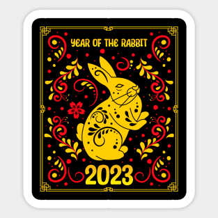 Good Luck Zodiac Happy Chinese New Year of the Rabbit 2023 Sticker